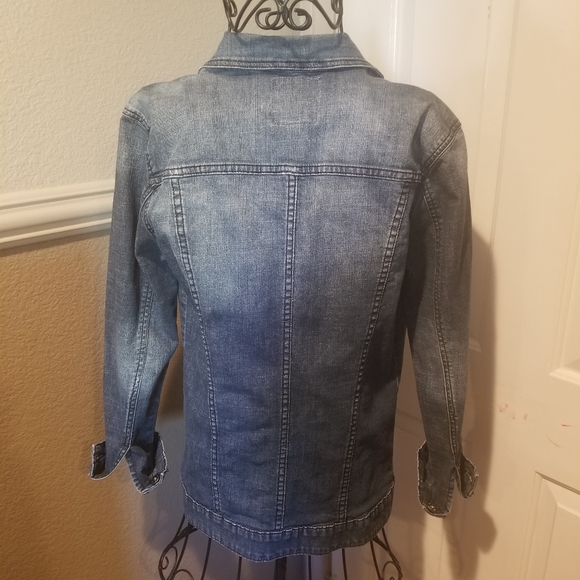 G by Guess Harper Dark Wash Denim Jean Jacket Size Small - Picture 5 of 8